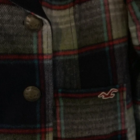 Hollister woman’s windowpane plaid wool jacket - Picture 3 of 7
